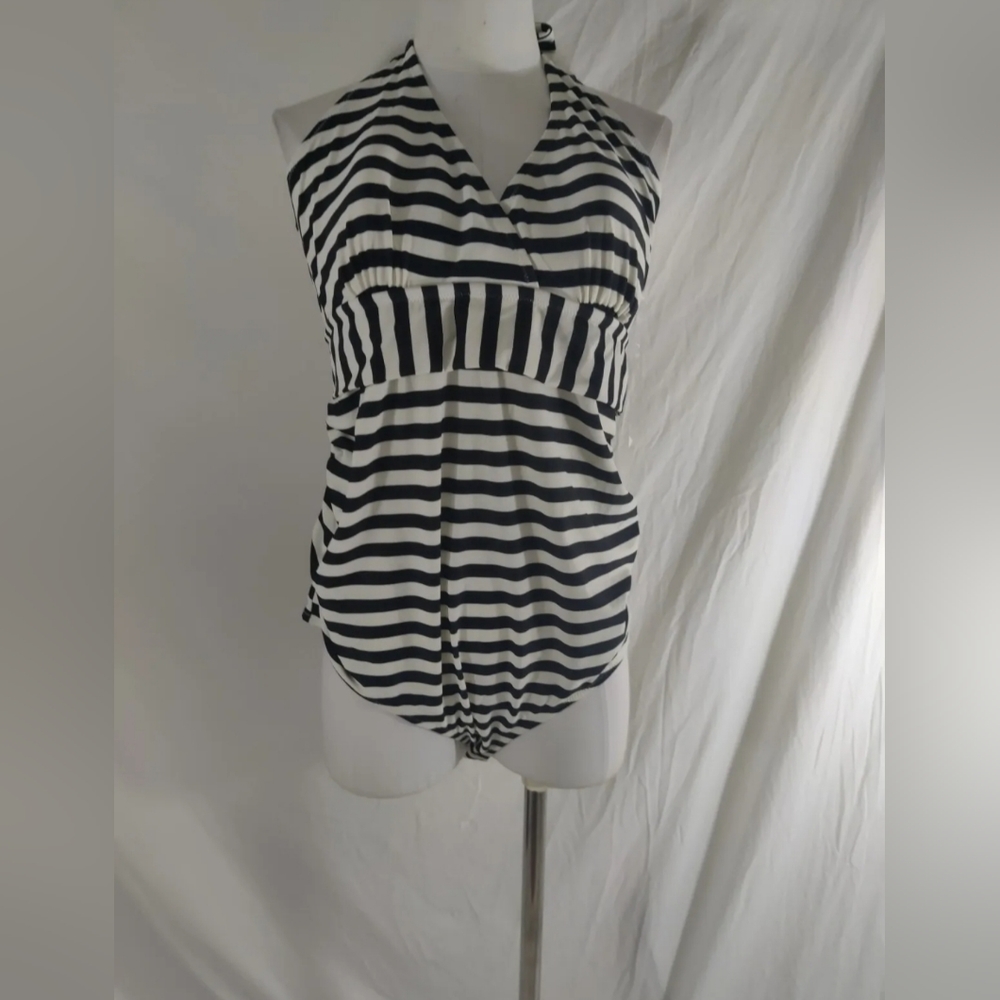 Motherhood Maternity Halter Style Size Medium Large One-Piece UPF 50+ Swimsuit